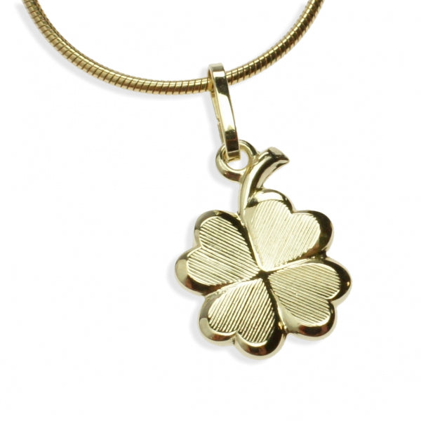 Kleeblatt Anhänger aus 8k Gold