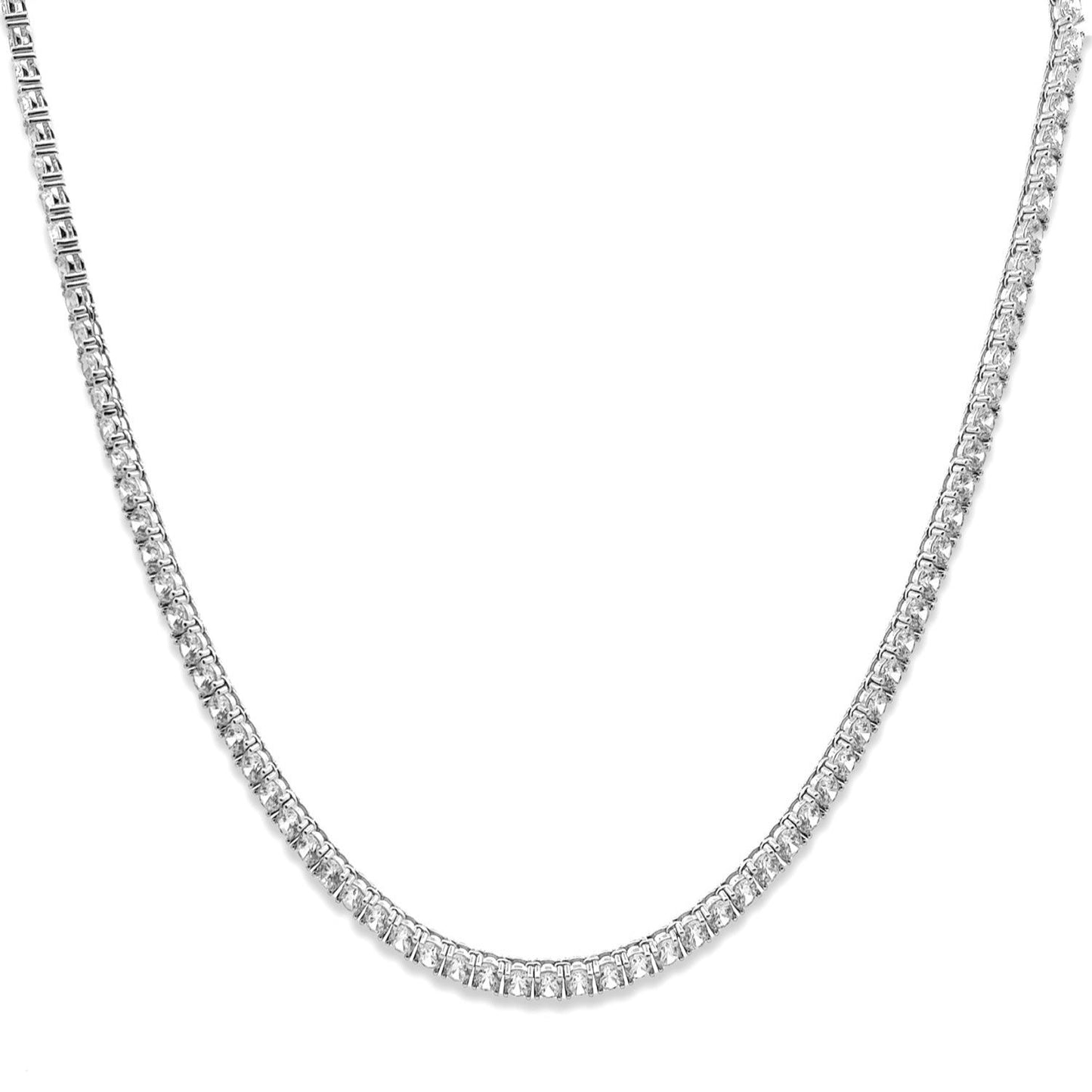 Tennis-Kette mit 925er Silber rhodiniert