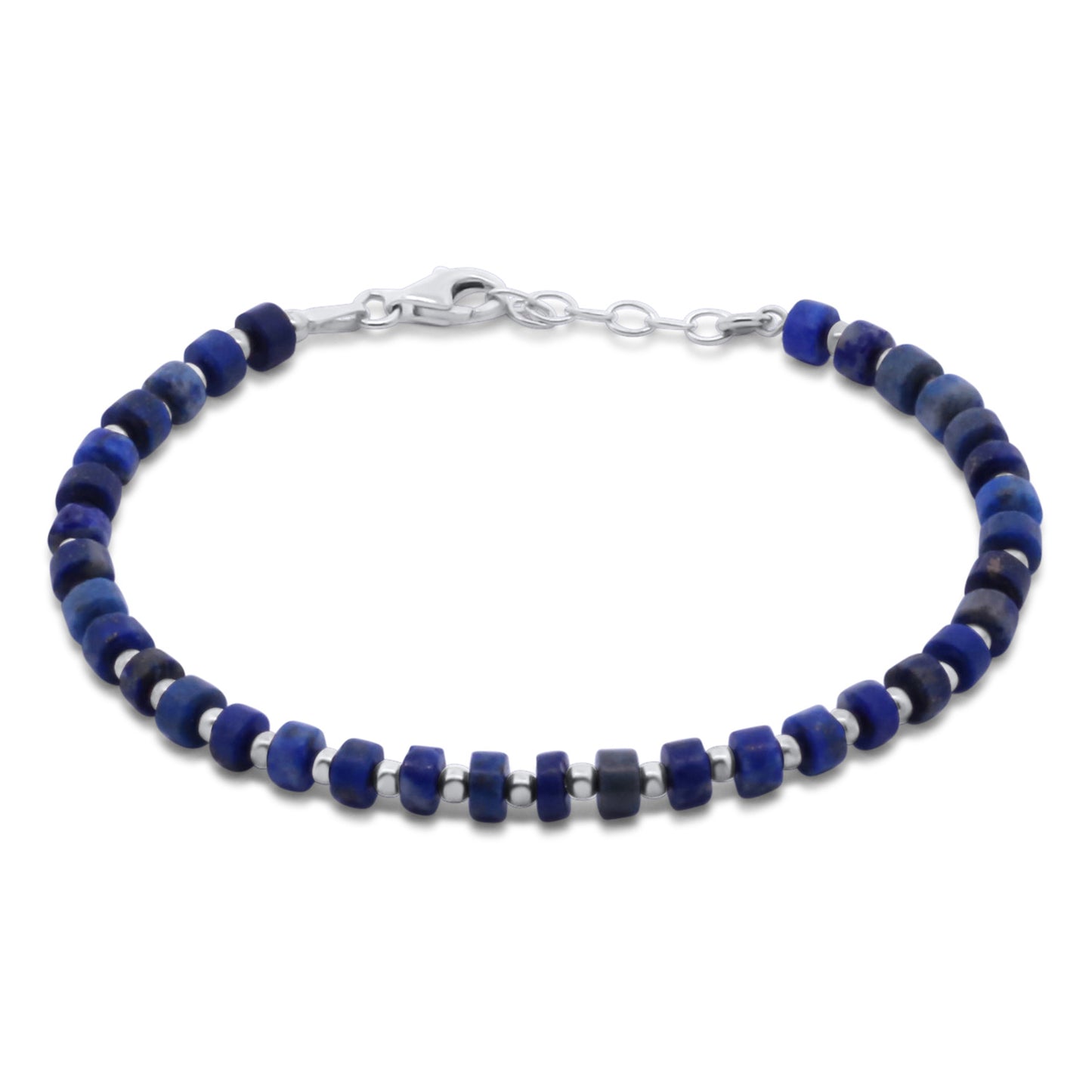Lapislazuli Armband mit 925er Silber