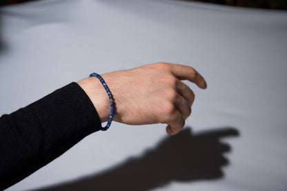 Lapislazuli Armband mit 925er Silber