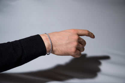 Tennisarmband mit 925er Silber, Weiß